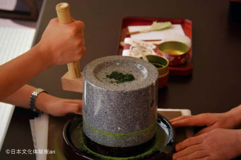 2 Types of Japanese Sweets making and Tea Ceremony - Seasonal Nerikiri shapes and Kyoto bean paste