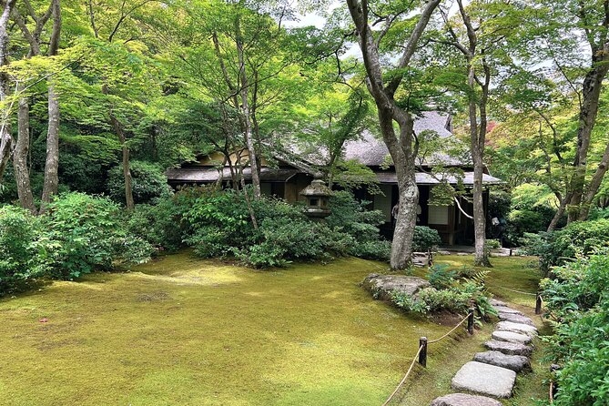 Bamboo Grove Temple and Garden Views Tour - Crossing Togetsukyo Bridge with mountain views