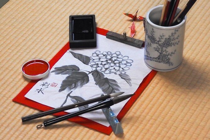 Calligraphy & Digital Art Workshop in Kyoto - A Tea Break That Keeps the Class Relaxed