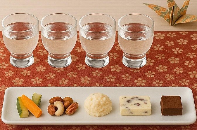 Experience of pairing sake tasting with snacks in Kyoto - A friendly class with room for conversation