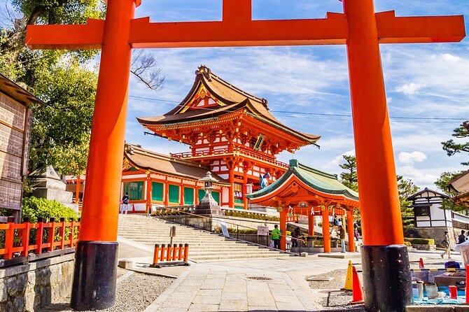 Fushimi Inari - Arashiyama: Torii Gates, Bamboo, Monkeys & Secret - Under the red gates at Fushimi Inari