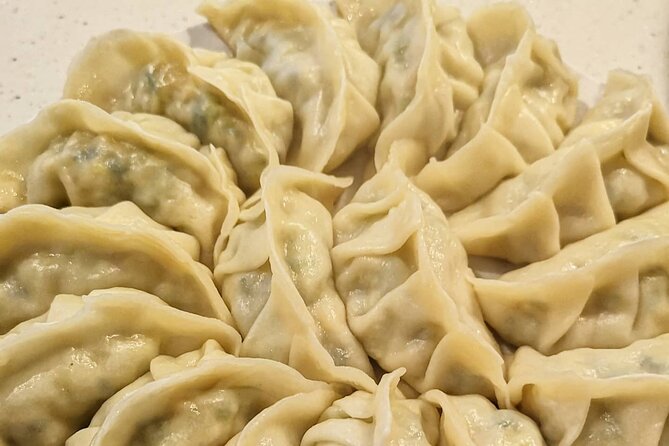 Home style Ramen and Homemade Gyoza in Kyoto - Making gyoza wrappers by hand