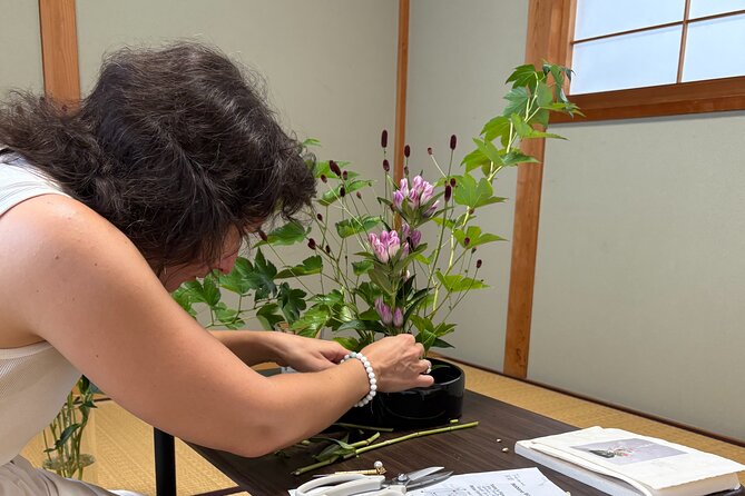 Ikebana Floral Design Workshop in Kyoto - Tea, sweets, and a photo corner