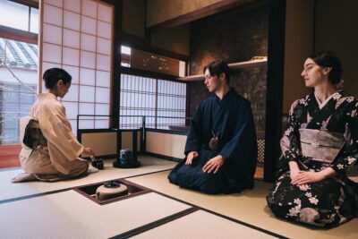 Kimono Tea Ceremony Experience at Kyoto Oritzuruya, Nishiki