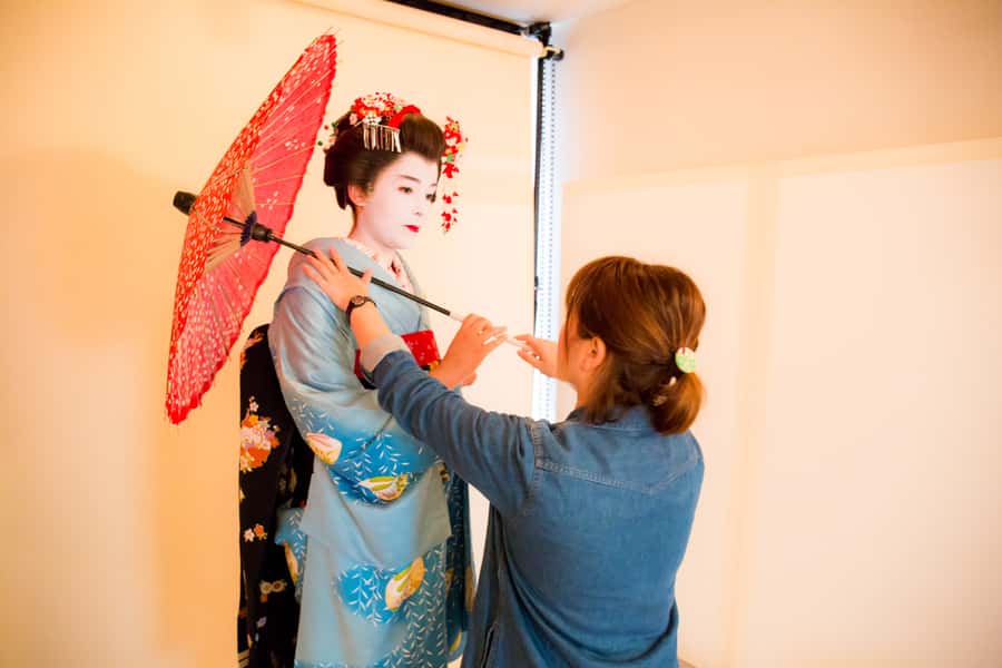 Kyoto: 2-Hour Maiko Makeover and Photo Studio Shoot - The wig, ornaments, and final transformation