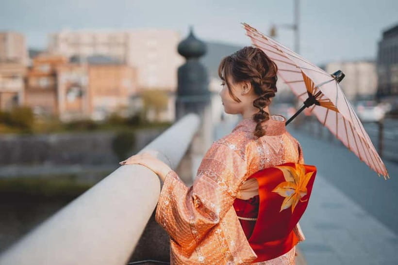 Kyoto Gion Kiyomizudera Kimono Yukata Hairstyle | Photoshoot - Wandering from Kiyomizudera to the old Higashiyama lanes