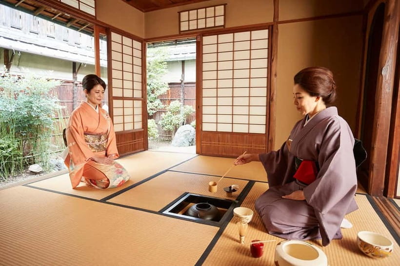 Kyoto: Kimono Tea Ceremony with Matcha and Sweet - Entering the tea room on tatami