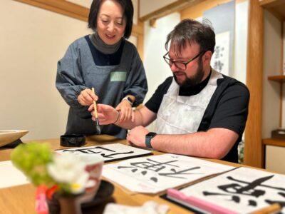 Local Home Visit and Japanese Calligraphy Class