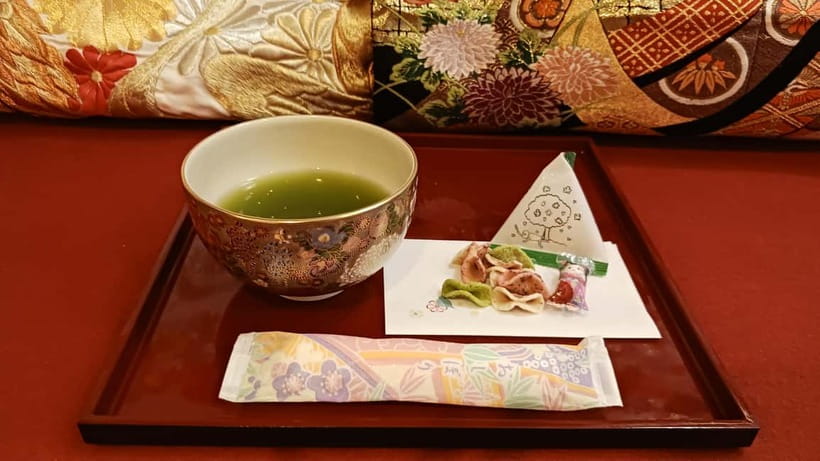 Kyoto: Nishiki Market Tea Ceremony with Koto Performance - Making matcha from powder to cup