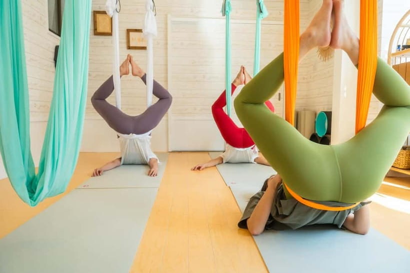Kyoto: Private Aerial Yoga Class - English Guidance and Private Attention
