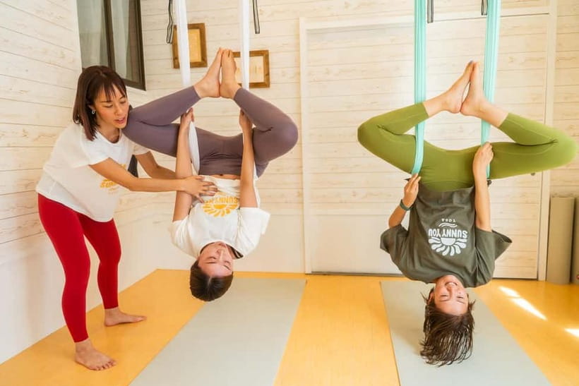 Kyoto: Private Aerial Yoga Class - A Good Match for a Temple Day