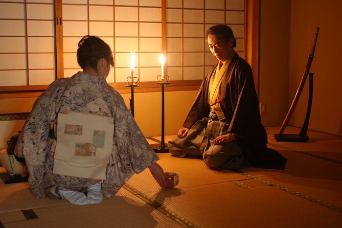 Kyoto Private Tea Ceremony at a Japanese Inns - A candlelit Kyoto setting after the temples close