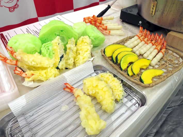 Kyoto: Replica food making experience - The one-hour workshop, from wax to tempura