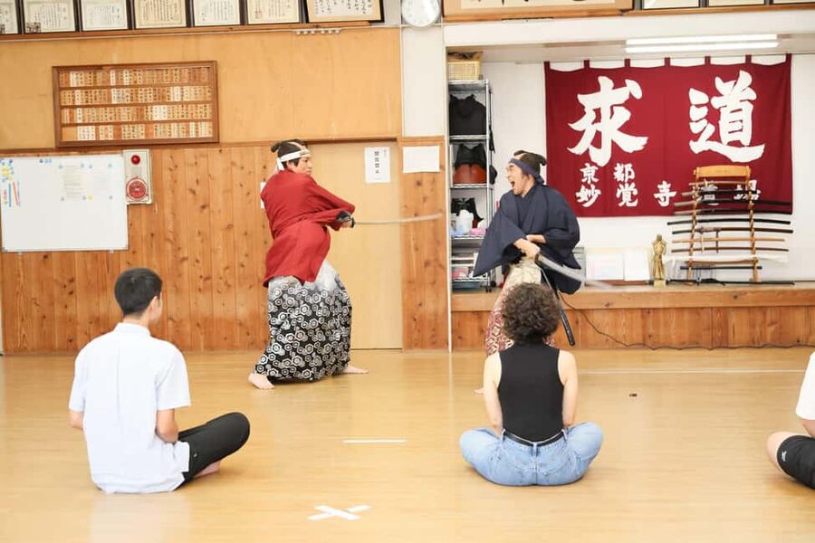 Kyoto: Samurai Sword & Kimono Action Filming Experience - Entering Myokaku-ji Temple and finding the dojo