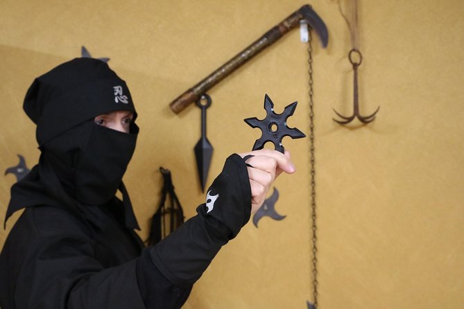Ninja Experience (Family Friendly) at Samurai Ninja Museum KYOTO - Changing into a ninja costume