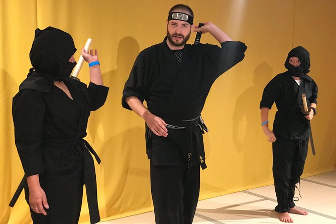 Ninja Experience (Family Friendly) at Samurai Ninja Museum KYOTO - The sword demonstration and samurai dress-up