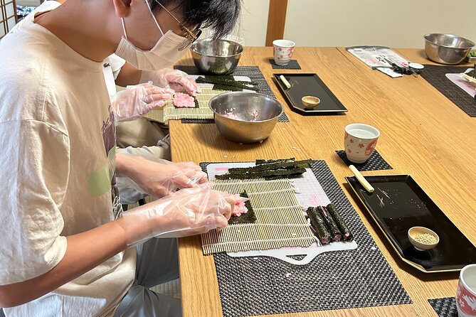 Private Art Sushi Roll Class in Kyoto - From Colored Ingredients to Peach Flower
