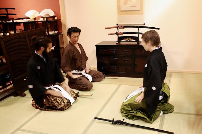 Samurai School in Kyoto: Samurai for a Day - Dressing in samurai clothing before handling the sword